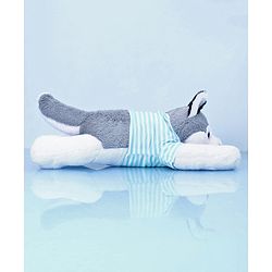 Babyhug Sleeping Husky Dog Soft Toy Multicolor - Length 55 cm