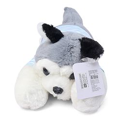 Babyhug Sleeping Husky Dog Soft Toy Multicolor - Length 55 cm