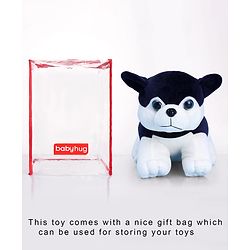 Babyhug Wolf Dog Soft Toy Blue White - Height 40 cm