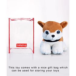 Babyhug Wolf Dog Soft Toy Blue White - Height 40 cm