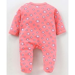 Babyhug Full Sleeves Sleepsuit Bunny Print - Pink