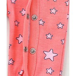 Babyhug Full Sleeves Sleepsuit Bunny Print - Pink