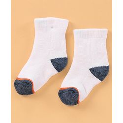 Cute Walk by Babyhug Anti Bacterial Ankle Length Terry Socks Pack of 3 - White Grey