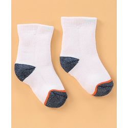 Cute Walk by Babyhug Anti Bacterial Ankle Length Terry Socks Pack of 3 - White Grey