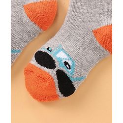Cute Walk by Babyhug Anti Bacterial Ankle Length Terry Socks Pack of 3 - White Grey