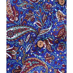 Babyhug Full Sleeves Kurta and Dhoti Set Paisley Print - Blue Red